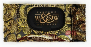 Влажные салфетки  120шт W&W Black Luxence парфюм/с клапаном/10 шт*кор/WWG-120