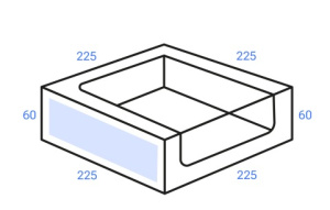 Короб картонный для Торта белый с окном ForGenika SHELF I Window White 225*225*60 мм A (80 шт./кор.)