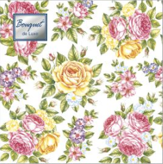 Салфетка 3-сл. 33*33  20л Art Bouquet Поле роз /12пач*кор/37787