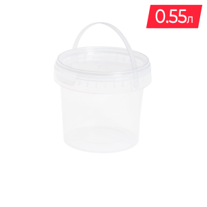 Ведро 0,550л. D=100 mm с ручкой БЕЗ КРЫШКИ/500шт*кор/Унипак крышка 24996