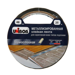 Металлизировнная клейкая лента для скрепления подложек UNIBOB 48мм х 25м (92 шт*кор) К70998