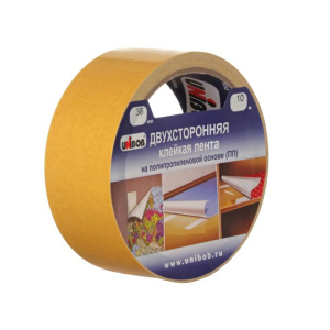 Клейкая лента двухсторонняя 38 х 25м полипропилен  /48шт*кор/  UNIBOB К01470