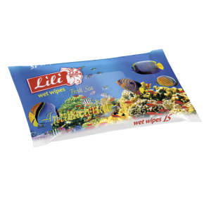 Влажные салфетки 15шт."Lili" с ароматом морской свежести /152 шт*кор/ 2/315-286