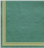 Салфетка 3-сл. 33*33  16л Bouquet   Барокко  рамка на зеленом/12уп*кор/57501
