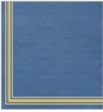 Салфетка 3-сл. 33*33  16л Bouquet   Барокко  рамка на синем/12уп*кор/57502