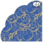 Салфетка 3-сл. 33*33 12л Art Bouquet Rondo Очарование на синем/15пач*кор/37614