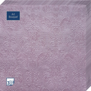 Салфетка 3-сл. 33*33  16л Bouquet   Барокко  розовый перламутровый/12уп*кор/57242