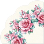 Салфетка 3-сл. 33*33  12л Art Bouquet Rondo Венок из роз /15пач*кор/42729