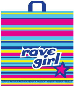 Пакет с петл.ручкой 55х55+4 (60) (Артпласт)  Rave Girl  /25/250/ ПТЛ11021