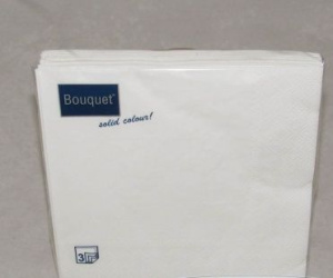 Салфетка 2-сл. 33*33  20л Bouquet  Colour  белые/12уп*кор/42653