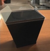 Форма Квадрат PS, 160мл /80х80х70/черная/300шт*кор/крышка 40372, 40373
