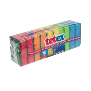 Губка кух. А-10 "TETEX" /90мм*60мм*27мм/ /10шт*пач/ 30пач*уп/02-02-0152