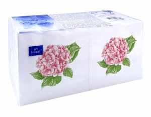 Салфетка 2-сл. 20*20  250л Art Bouquet Розовая гортензия /6пач*кор/57601