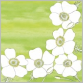 РАСПРОДАЖА Салфетка 3-сл. 33*33 20л Art Bouquet Акварельный цветок /12пач*кор/57271