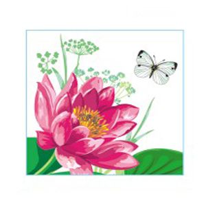 Салфетка 1-сл. 24*24   40л  Desna Design  Водяная лилия /32 уп*кор/57462