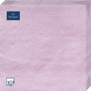Салфетка 3-сл. 33*33  16л Bouquet   Барокко  светло-розовый/12уп*кор/57236