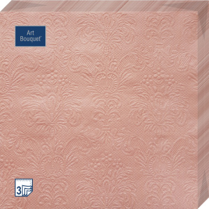 Салфетка 3-сл. 33*33  16л Bouquet   Барокко  персиковый/12уп*кор/57244/МАГАЗИН