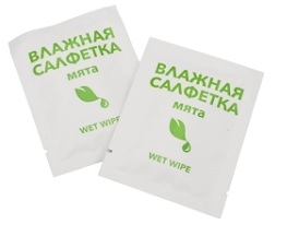 Влажные салфетки   в инд. упаковке Мята 4*250/1000шт*кор/ТДС67728
