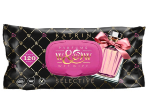 Влажные салфетки  120шт W&W Katrin парфюм/с клапаном/10 шт*кор/WWKS-120