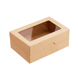 1ЕА Коробка OneBox 1200/b, Крафт 150х100х85 с прозр окном 25шт/250 шт/кор