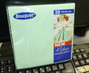 Салфетка 2-сл. 33*33  20л Bouquet  Colour  салатовые/12уп*кор/42662