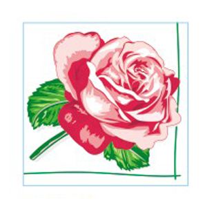 Салфетка 1-сл. 24*24   40л  Desna Design  Красная роза /32уп*кор/57578