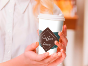 Стакан бумаж. 400мл COFFEE TIME (50шт*20уп/1000шт/кор)  ЛигаПак d=90 (крышка 21539,17428)