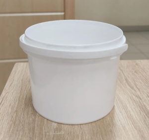 Ведро 0,550л. D=105 mm / БЕЛОЕ/ КОНТР.ЗАМОК /БЕЗ КРЫШКИ/с ручкой/250шт*кор/ЮП/крышка 42118