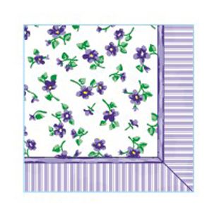 Салфетка 1-сл. 24*24   40л  Desna Design  Фиалки /32уп*кор/57461