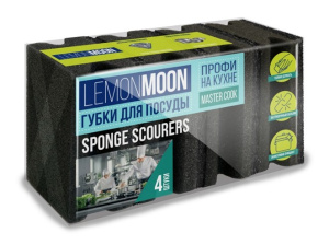 Губка кух. "Lemon Moon" Профи на кухне/профиль/96мм*64мм*43мм /4шт*пач/12 пач*кор/L010
