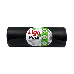Мешок для мусора 240л. (50мкм) /95*125см "Liga ECO" ПВД (10шт*10рул._кор)