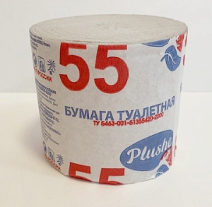 Туалетная бумага  "ТБУ - 55" 44м   /48 рул*уп/16504
