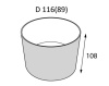 Миска  бумаж OSQ Round Bowl  700мл Крафт/белая d=116, h=108мм( 35шт*уп/525шт*кор.)кр,40803