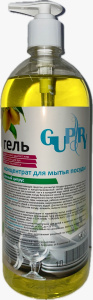 GUPPY 1 л Гель для мытья посуды Сочный лимон