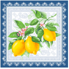 Салфетка 3-сл. 33*33 20л Bouquet Home Collection Classic Лимон /12пач*кор/42320