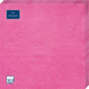 Салфетка 3-сл. 33*33  16л Bouquet   Барокко  малиновый /12уп*кор/57231