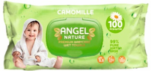 Влажные салфетки 100шт ANGEL Camomille/с клапаном/10 шт*кор/ AN7-100