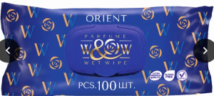 Влажные салфетки 100шт W&W Orient BLUE OCEAN/с клапаном/10 шт*кор/ WOR-100