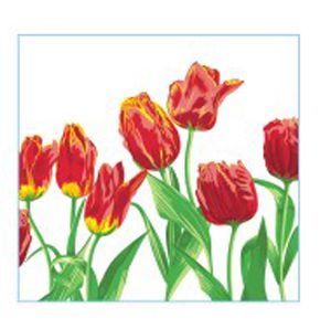 Салфетка 1-сл. 24*24   40л  Desna Design  Тюльпаны Красная леди /32уп*кор/57567