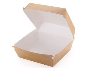 Коробка для гамбургера OSQ ECO BURGER  М 100*100*60 мм"Крафт"  50/300 шт