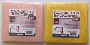Салфетки для уборки Вискоза "Poli&Tika Chis" / 3шт*уп /30уп*меш