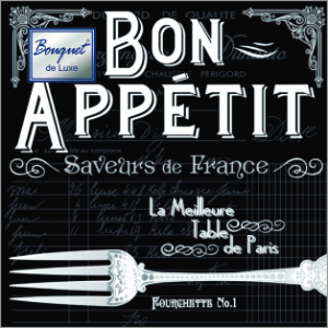 Салфетка 3-сл. 24*24  25л Bouquet de Luxe  BON APPETIT /15пач*кор/37437