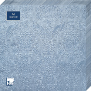 Салфетка 3-сл. 33*33  16л Bouquet   Барокко  перламутровый blue/12уп*кор/37898