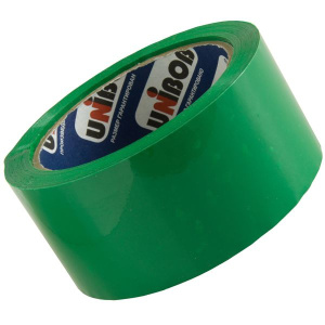 Лента клейкая 48 х 24 45мкм UNIBOB 600 зеленая инд упак /72шт*кор/К55751