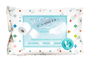 Влажная туалетная бумага "W&W" 60 шт /18 пачек*кор/WWTP