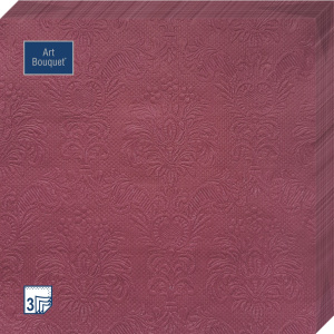 Салфетка 3-сл. 33*33  16л Bouquet   Барокко  бордовый /12уп*кор/57226