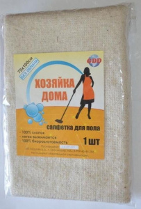 Тряпка для пола прошивная "Хозяйка  дома" оверлочная/75см*100см/20шт*уп/ ПОД ЗАКАЗ