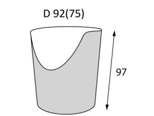 Коробка для фри OSQ SNACK BOWL М  92х75 H=97мм /30шт*уп600шт/кор