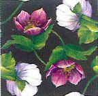 Салфетка 3-сл. 33*33  20л Art Bouquet Декоративный цветок на черном /12пач*кор/57162