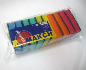 Губка кух. А-10 "МАКСИ Р " /100мм*70мм*25мм/ /10шт*пач/ 30пач*упак